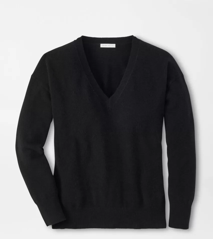 Peter Millar Sweaters^Women's Artisan Crafted Cashmere V-Neck Sweater Black