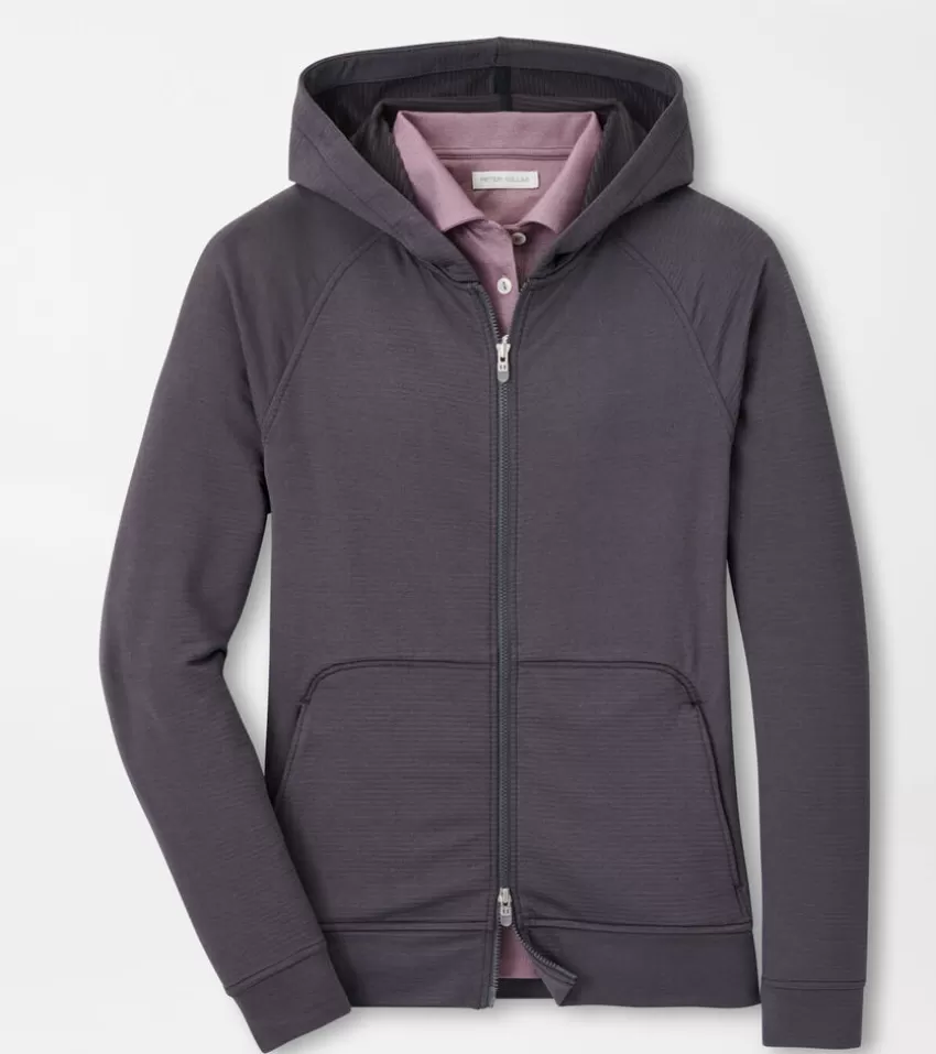 Peter Millar Pullovers & Layers | Pullovers & Layers^Women's Beaumont Full Zip Hoodie BLUESPRUCE