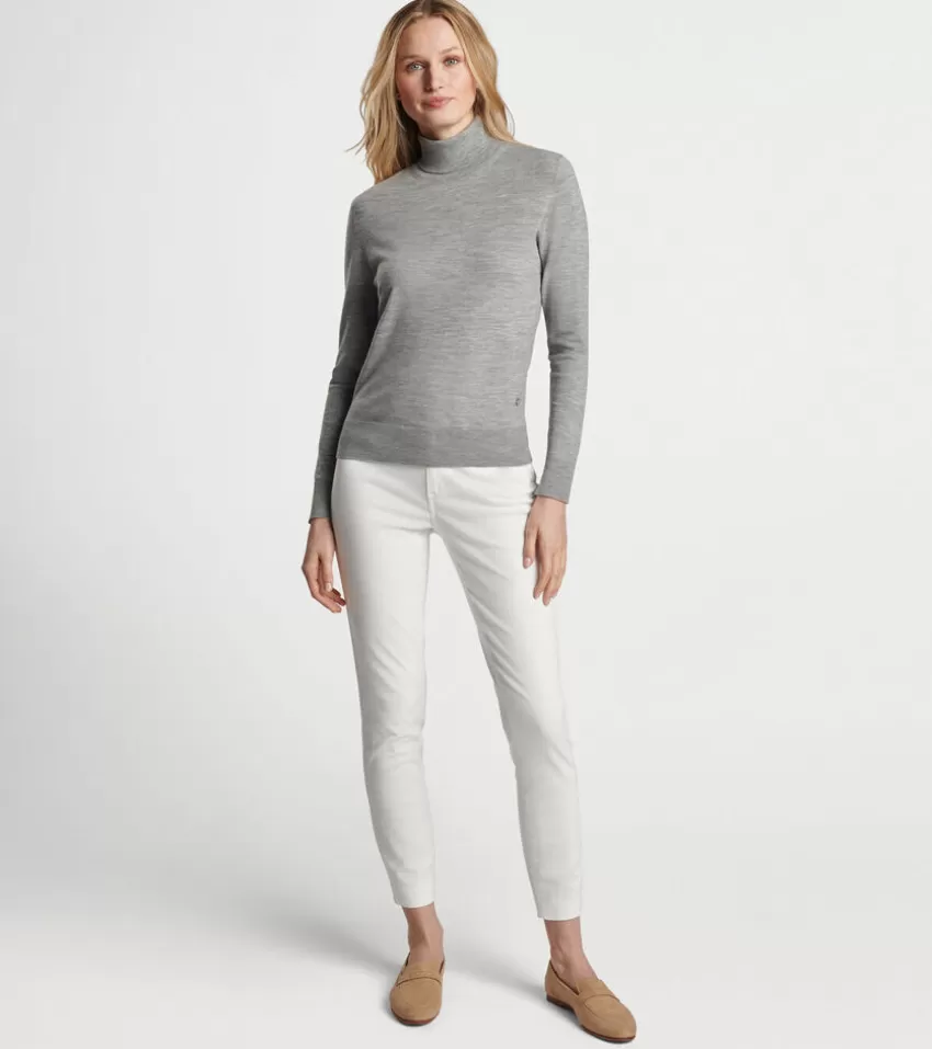 Peter Millar Sweaters^Women's Excursionist Flex Turtleneck GaleGrey