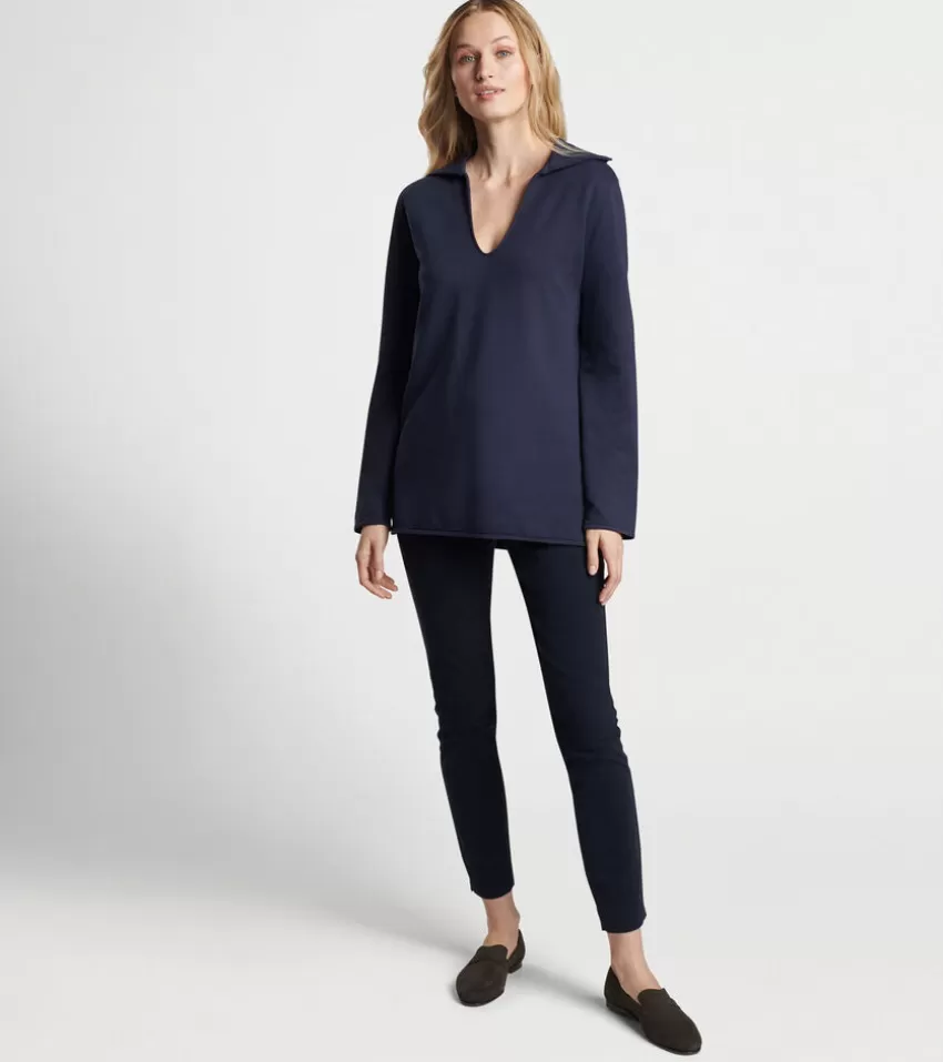 Peter Millar Pullovers & Layers^Women's Lava Wash Collared Popover Navy