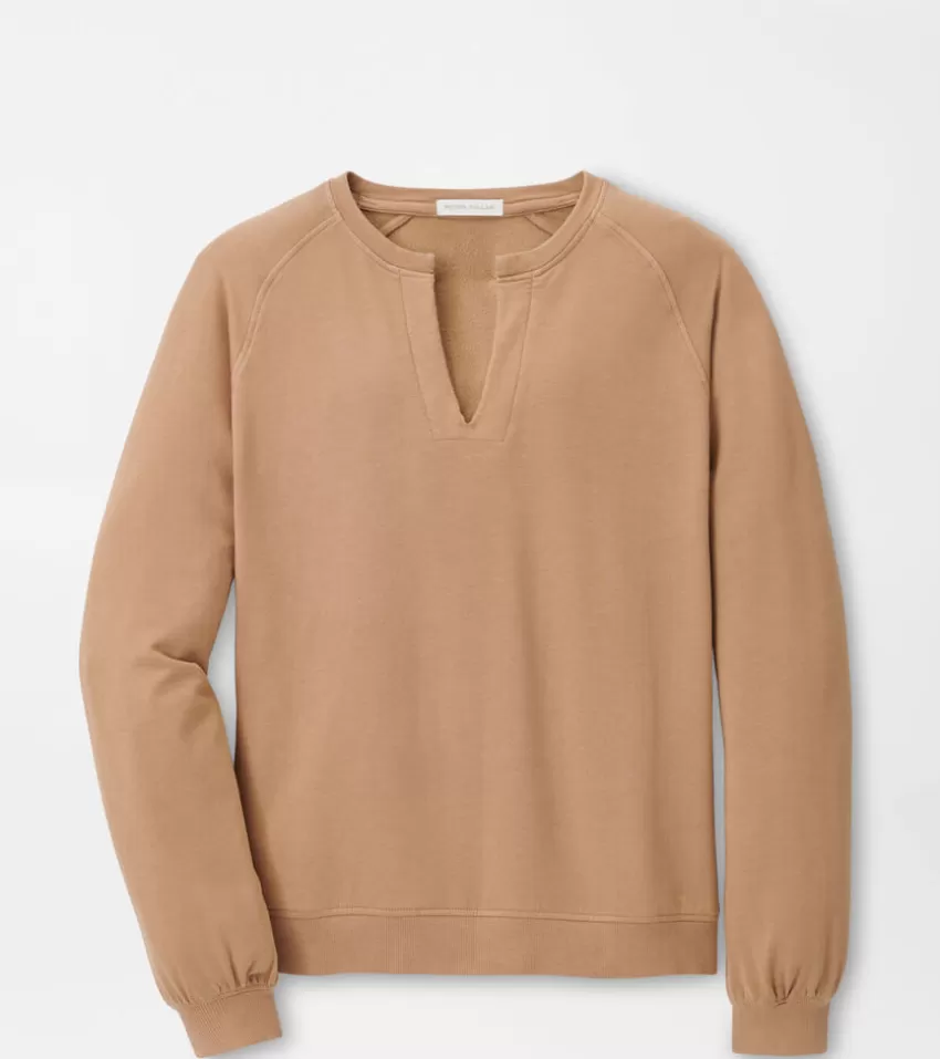 Peter Millar Pullovers & Layers^Women's Lava Wash Henley Crew Camel