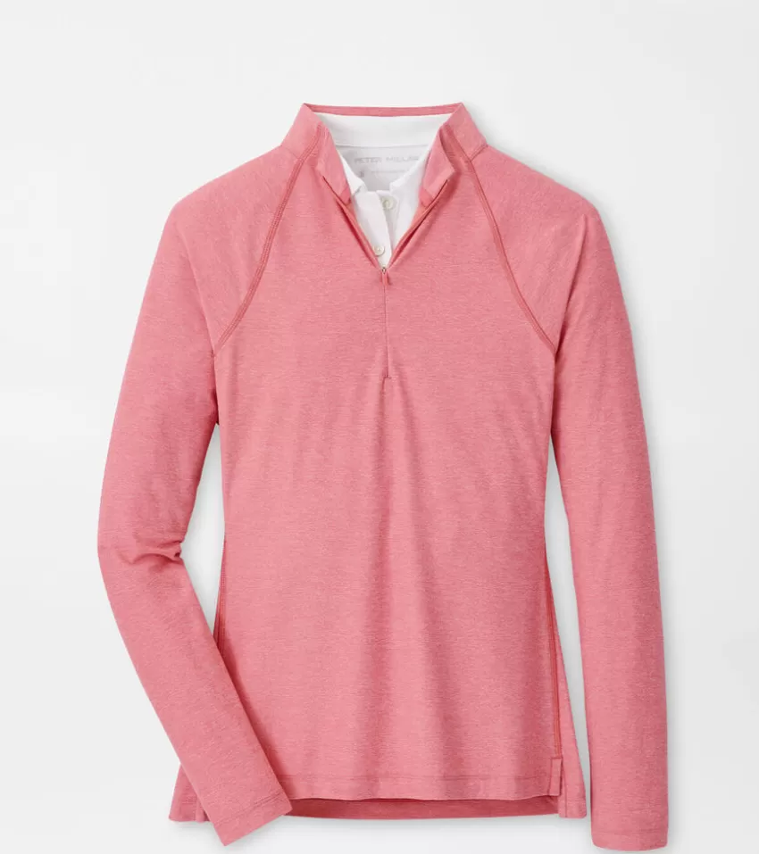 Peter Millar Pullovers & Layers | Pullovers & Layers^Women's Mélange Raglan-Sleeve Perth Layer CottageBlue