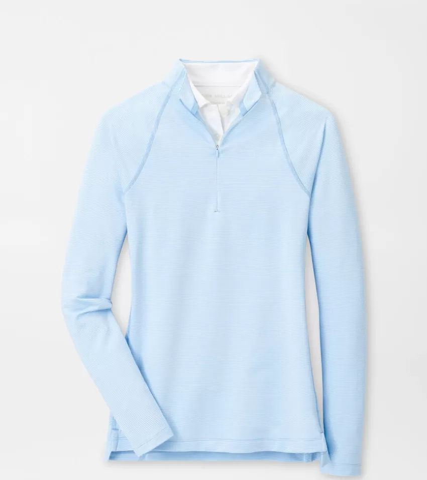 Peter Millar Pullovers & Layers | Pullovers & Layers^Women's Sugar Stripe Perth Layer CottageBlue